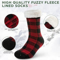 Sock Slippers for Women - 2 Pack Non Slip Socks - Fuzzy Socks Warm Socks with Grippers Sherpa Fleece Lined Thermal