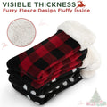 Sock Slippers for Women - 2 Pack Non Slip Socks - Fuzzy Socks Warm Socks with Grippers Sherpa Fleece Lined Thermal