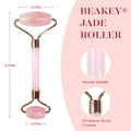 Jade Roller & Gua Sha, Natural Jade Face Roller Gua Sha Facial Tools Skin Care Massager, Pink