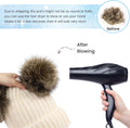 Womens Winter Hat Cable Knit Beanie for Women Faux Fur Pompom Ears