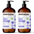 3-In-1 Soap, Body Wash, Bubble Bath, Shampoo, 32 Ounce, Lavender and Aloe, Coconut Cleanser with Organic Plant Extracts and Pure Essential Oils (Packaging May Vary) (Pack of 2)