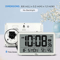 Auto Set Digital Wall Clock Battery Operated, Desk Clocks with Temperature, Humidity and Date, Large Display Digital Calendar Alarm Clock for Elderly, Bedroom, Office, 8 Time Zone, Auto DST.