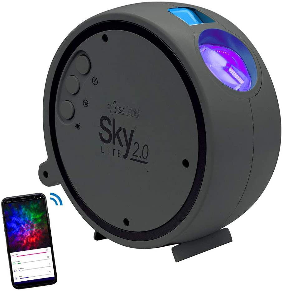 Sky Lite 2.0 - RGB LED Laser Star Projector, Galaxy Lighting, Nebula Lamp (Blue Stars, Smart App)