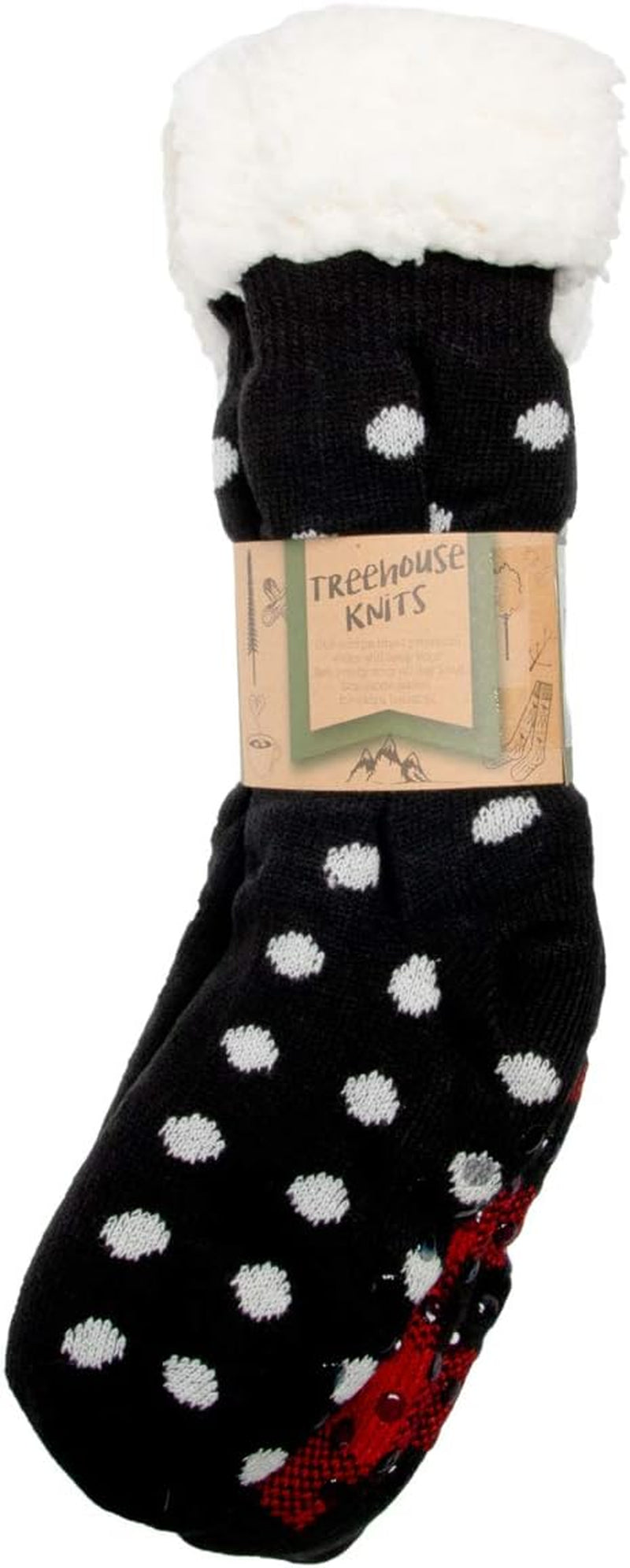 Sock Slippers for Women - 2 Pack Non Slip Socks - Fuzzy Socks Warm Socks with Grippers Sherpa Fleece Lined Thermal